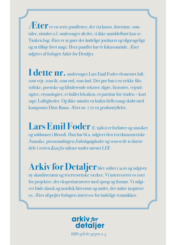 Æter nr. 7 – Luftigheder