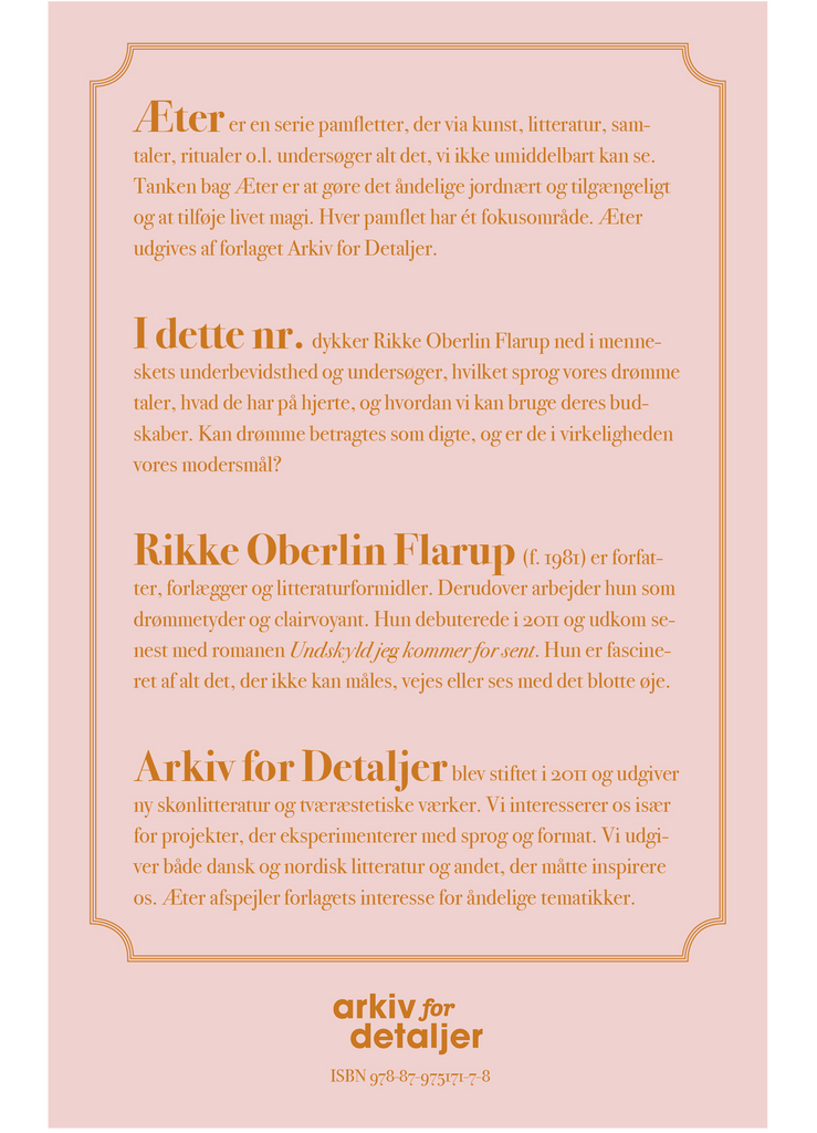 Æter nr. 10 – Drømmenes poetik [FORUDBESTIL NU, UDK. OKT]
