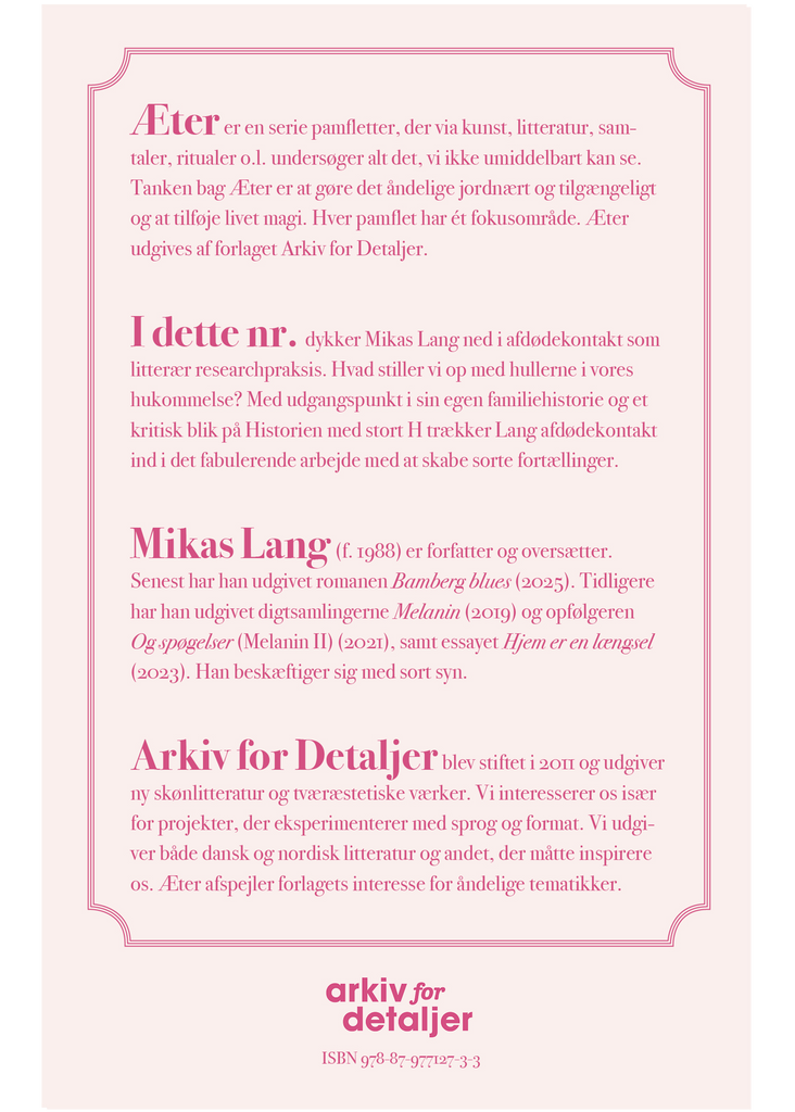 Æter nr. 13 – Det fabulerende & de døde [FORUDBESTIL NU, udk. 27.11]