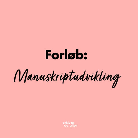Manuskriptudvikling forår/sommer 2026